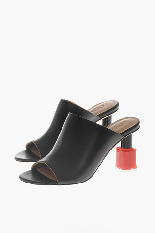 Sabot Open-Toe In Pelle Con Tacco Polish 8cm