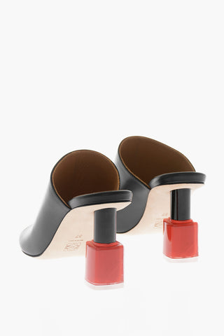 Sabot Open-Toe In Pelle Con Tacco Polish 8cm