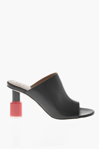 Sabot Open-Toe In Pelle Con Tacco Polish 8cm