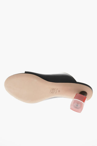 Sabot Open-Toe In Pelle Con Tacco Polish 8cm