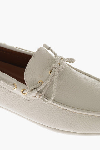 Hammered Leather Boat Lorafers