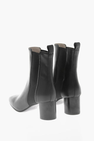 Leather Chelsea Booties Heel 6 cm