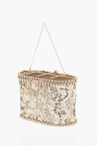 Borsa da Polso HOLLI BALLERINA In Paillettes con Gioielli