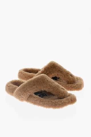 Infradito In Shearling