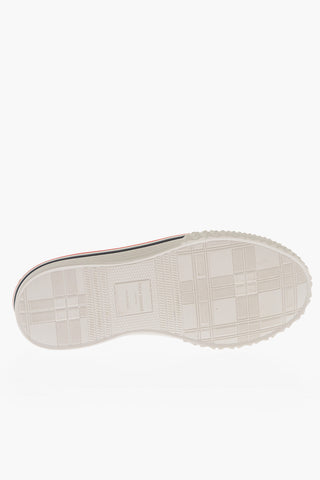 Derby-Like Hammered Leather Sneakers With Brogues Details