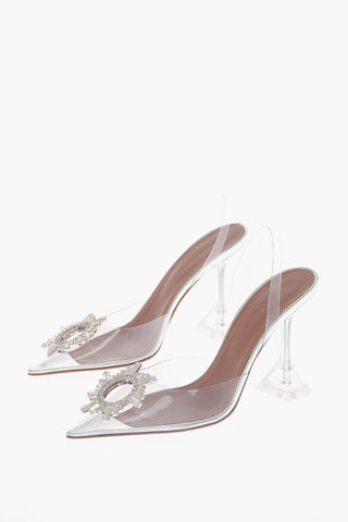 Decolletè Clear A Punta Stretta Con Slingback 10 cm
