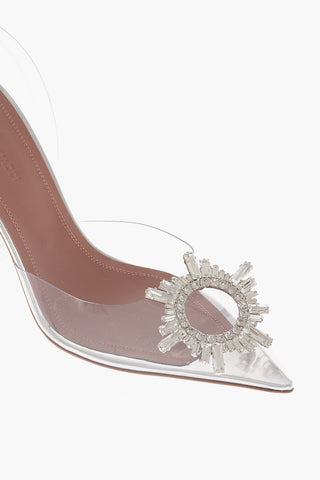 Decolletè Clear A Punta Stretta Con Slingback 10 cm