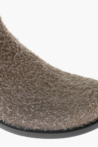 Stivali Chelsea In Fuzzy Suede