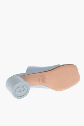 MM6 Open-Toe Leather Mules With Round Heel 6 cm