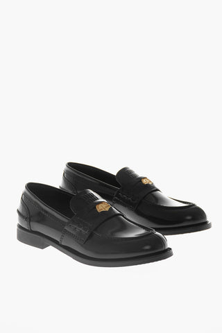 Brushed Leather Penny Loafers