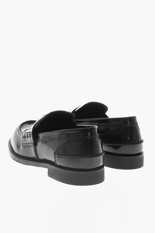 Brushed Leather Penny Loafers