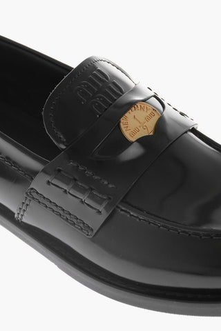 Brushed Leather Penny Loafers