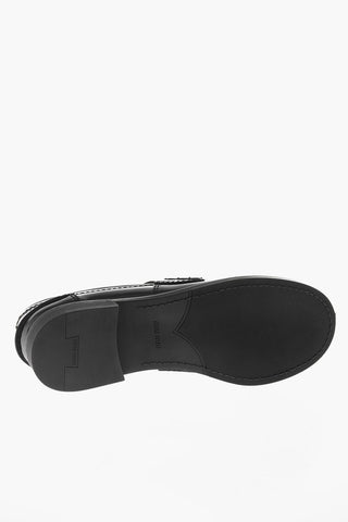 Brushed Leather Penny Loafers