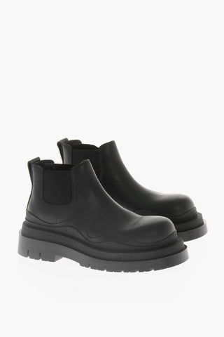Leather THE TIRE Chelsea Boots With Chunky Sole