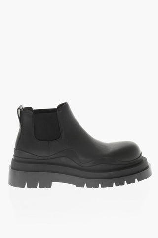 Leather THE TIRE Chelsea Boots With Chunky Sole