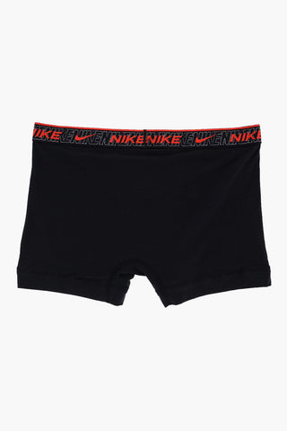 Set 3 Boxer in Tinta Unita con Logo a Contrasto