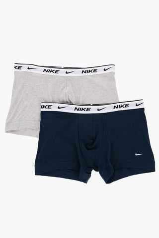 Set 2 Boxer in Cotone Stretch con Banda Elastica Logata