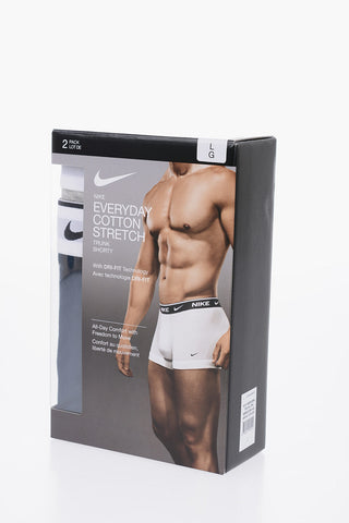 Set 2 Boxer in Cotone Stretch con Banda Elastica Logata