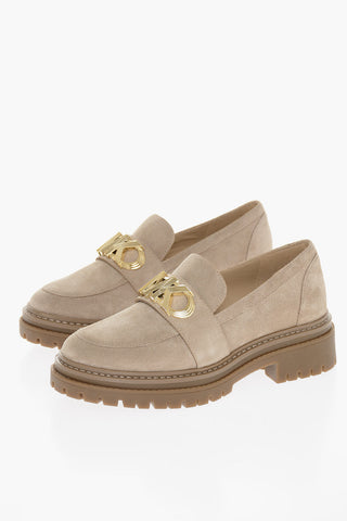 Suede Leather Loafers With tank Sole