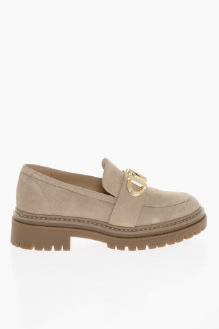 Suede Leather Loafers With tank Sole