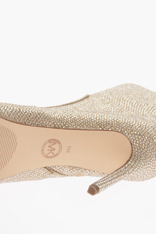 Pointed Booties With Allover Rhinestones Heel 10 cm