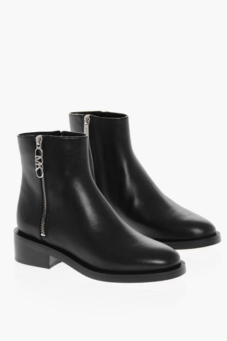 Stivali In Pelle Con Dettagli Zip