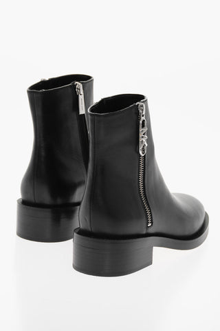 Stivali In Pelle Con Dettagli Zip