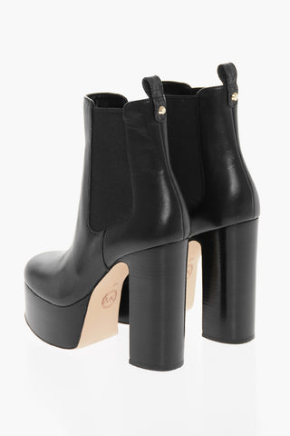 Leather Chelsea Boots Heel 12 cm