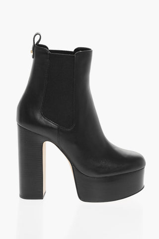 Leather Chelsea Boots Heel 12 cm