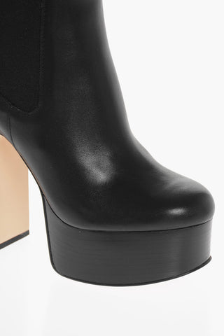 Leather Chelsea Boots Heel 12 cm
