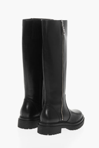 Stivali In Pelle Con Dettagli Zip