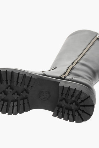 Stivali In Pelle Con Dettagli Zip
