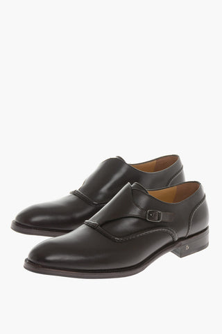 Solid Color Leather SANT'EULALIA Monk Shoes