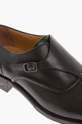 Solid Color Leather SANT'EULALIA Monk Shoes
