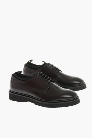 Leather CREMONA Derby Shoes With Neoprene Details