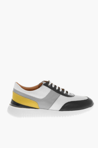 Technical Fabric and Leather BURANO Low Top Sneakers