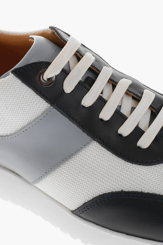 Technical Fabric and Leather BURANO Low Top Sneakers