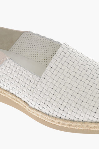 Braided Leather Espadrilles with Suede Detail