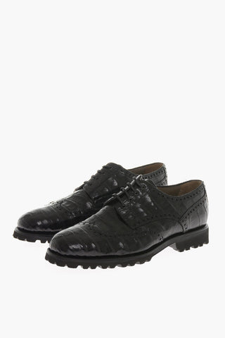 Crocodile Leather Brogue SPORT Derby Shoes