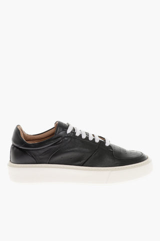 Leather SASSARI Low Top Sneakers with Contrasting Details
