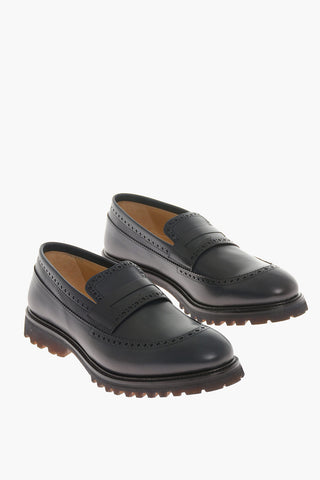 Leather Semi Brogue BEILLA Penny Loafers