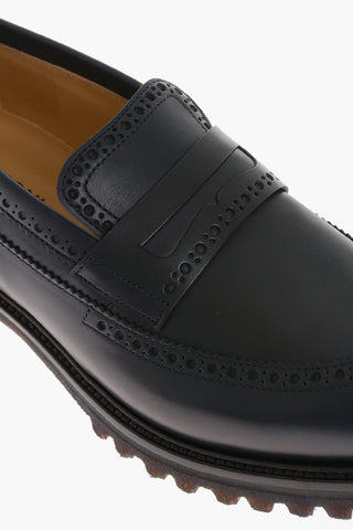 Leather Semi Brogue BEILLA Penny Loafers