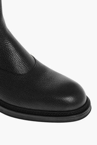 Stivali Chelsea In Pelle Martellata