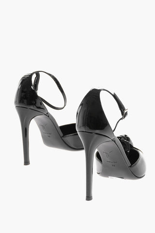 Patent Leather Sandals With Knot Deail Heel 11 cm