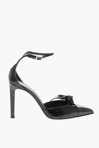 Patent Leather Sandals With Knot Deail Heel 11 cm