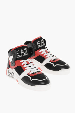 EA7 High-Top Sneakers With Contrasting Details
