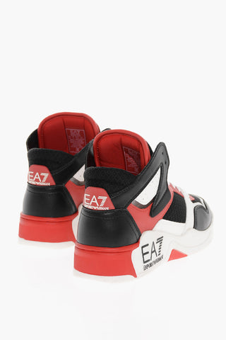 EA7 High-Top Sneakers With Contrasting Details