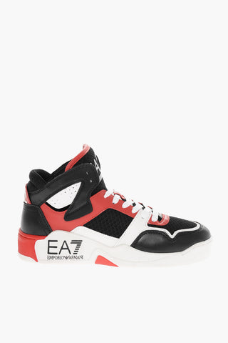 EA7 High-Top Sneakers With Contrasting Details