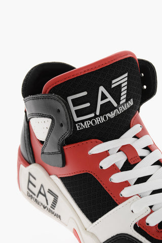 EA7 High-Top Sneakers With Contrasting Details