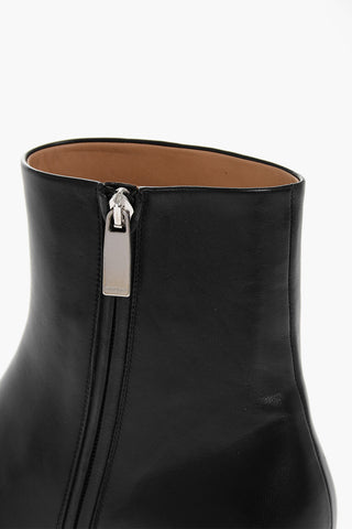 Stivaletti In Pelle Con Tacco Brugola 6 cm